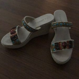 rampage wedged sandals